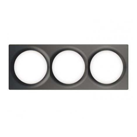 Fibaro Triple Cover Plate, Black Fibaro | FG-Wx-PP-0004-8 | Triple Cover Plate | Black